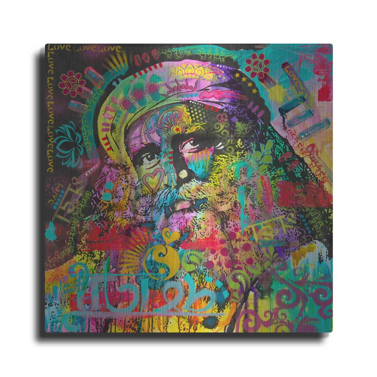 'Sadhguru' by Dean Russo – Metal Wall Art