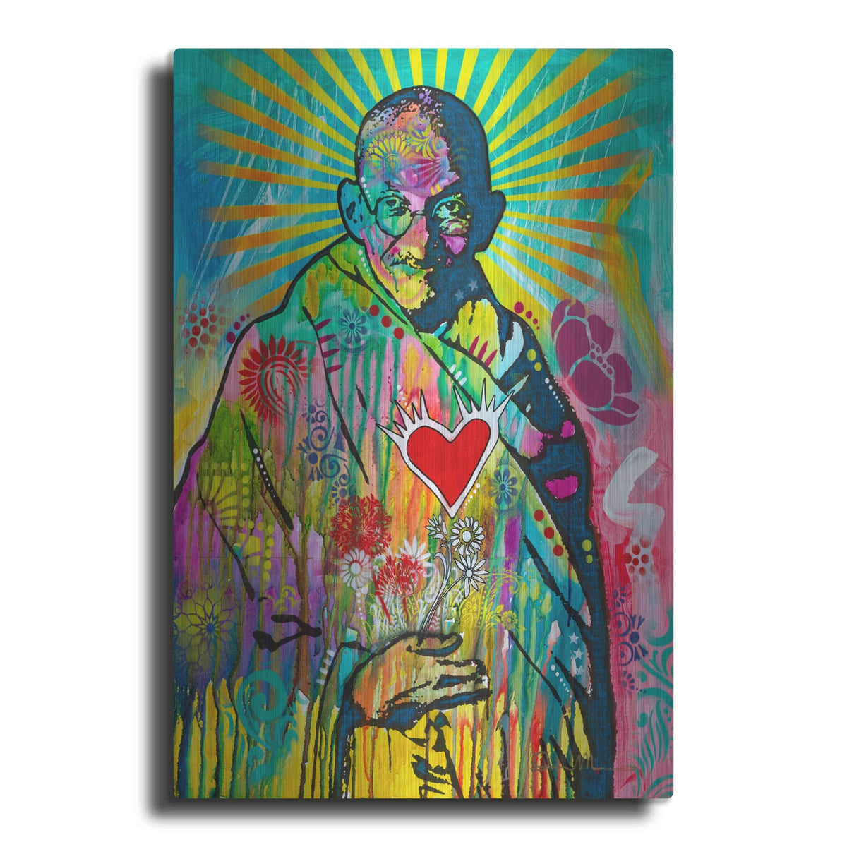 'Gandhi' by Dean Russo – Metal Wall Art