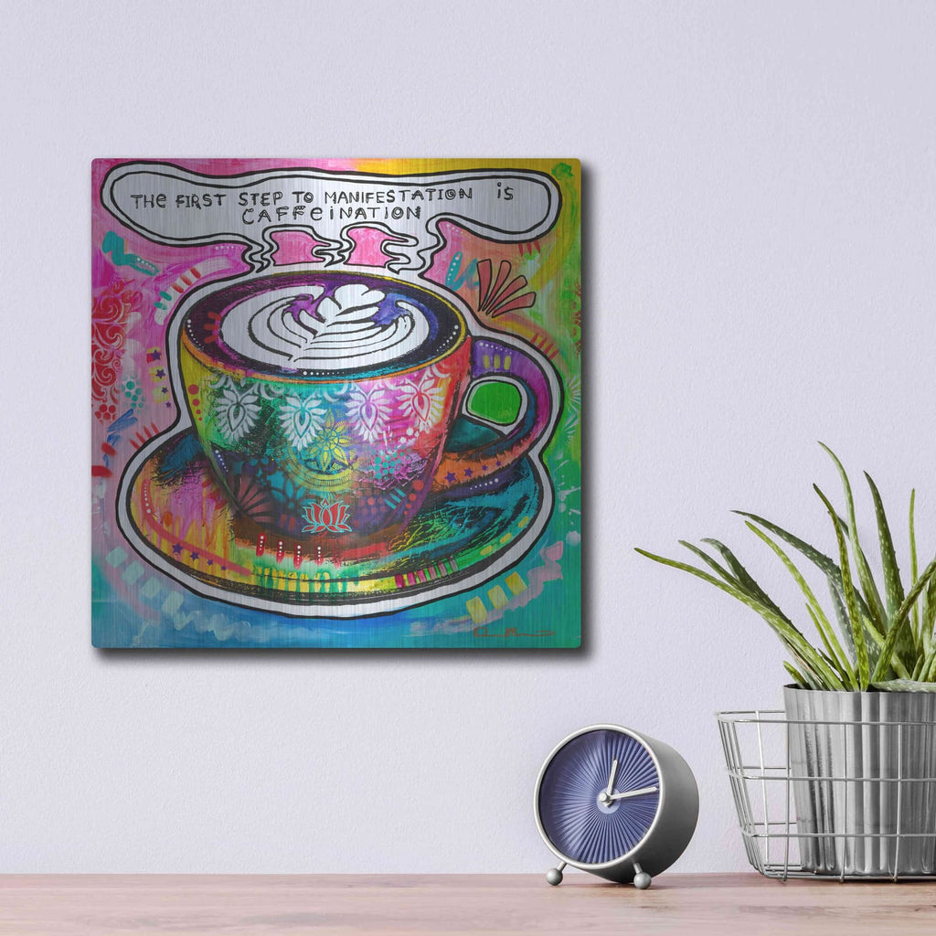 'Caffeination' by Dean Russo – Metal Wall Art, 12x12 room view