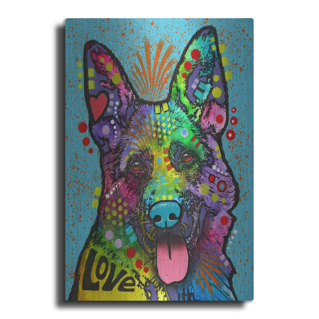'German Shepherd (Love Collection)' by Dean Russo – Metal Wall Art