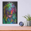 'Love And A Golden' by Dean Russo – Metal Wall Art, 12x16 room view