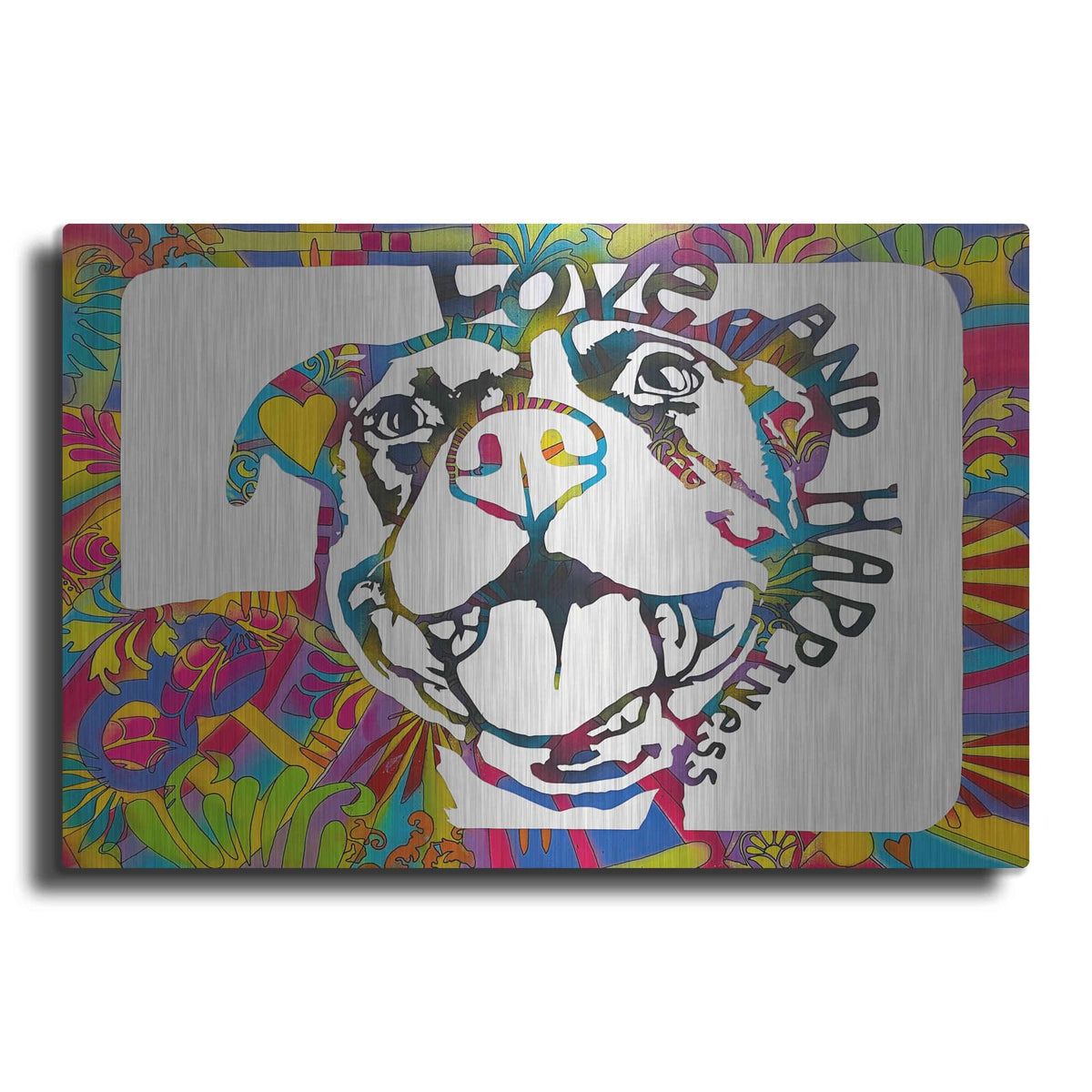 'Love And Hapiness' by Dean Russo – Metal Wall Art