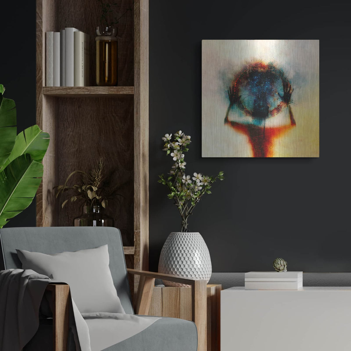 'Closer' by Mario Sanchez Nevado – Metal Wall Art, 24x24 room view