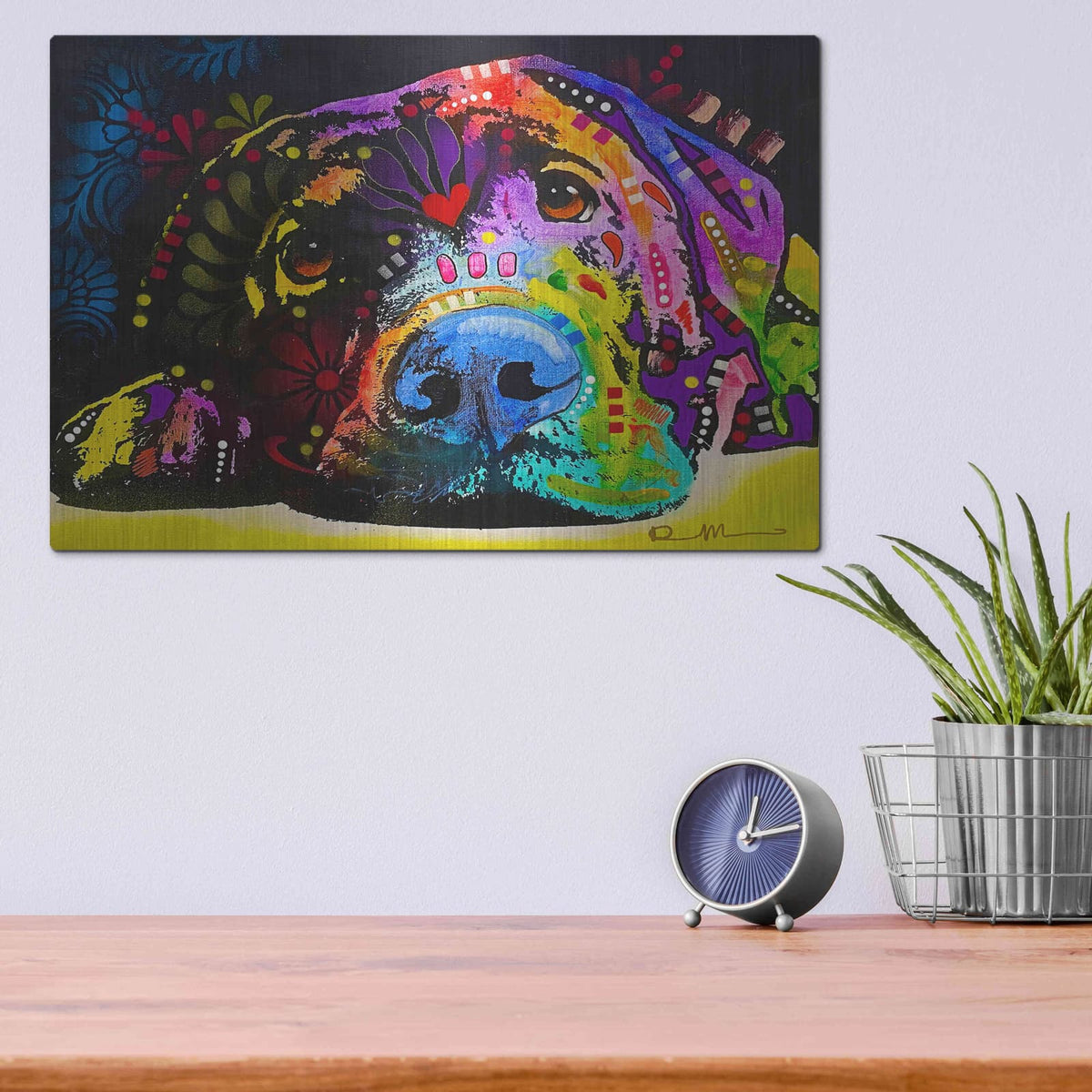 'Lying Lab 2' by Dean Russo – Metal Wall Art, 16x12 room view