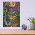 'Necessity Cat' by Dean Russo – Metal Wall Art, 12x16 room view