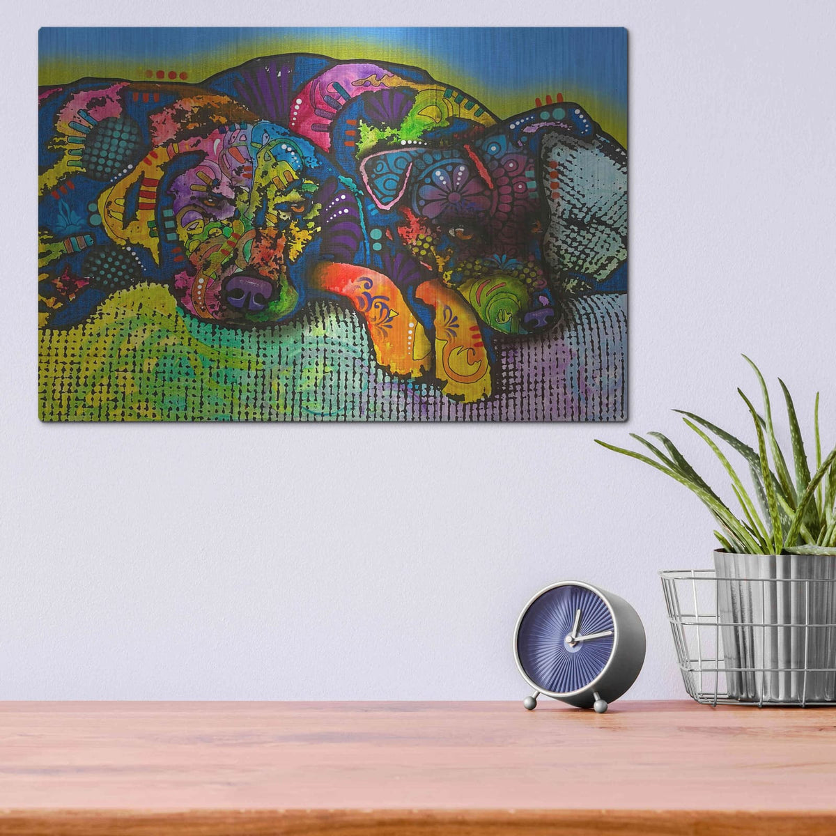'Is It Worth Getting Up For' by Dean Russo – Metal Wall Art, 16x12 room view