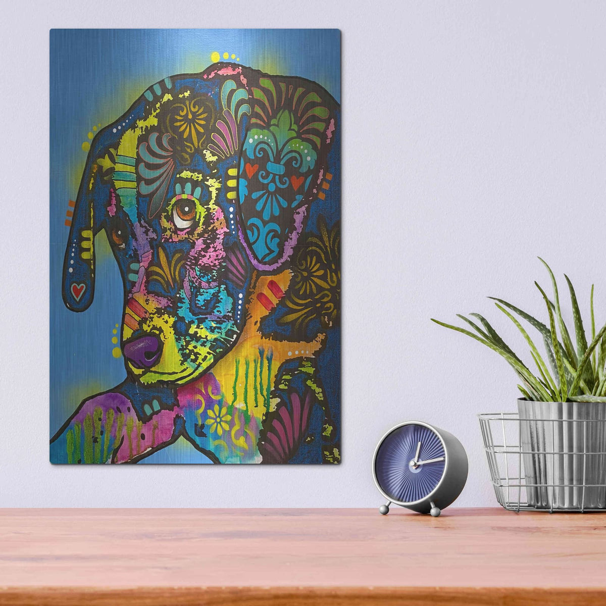 'Not Too Sure About This' by Dean Russo – Metal Wall Art, 12x16 room view