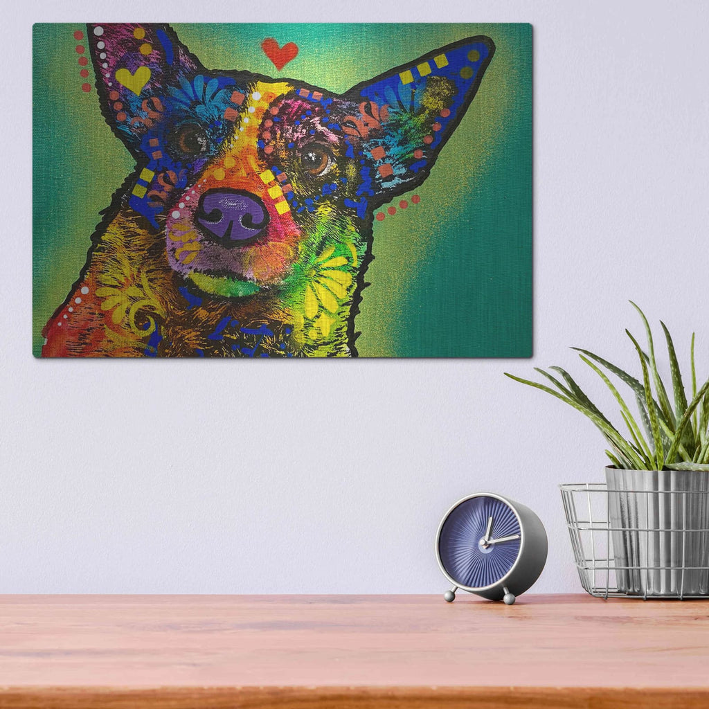 'Lil Nervous Still Full Of Love' by Dean Russo – Metal Wall Art, 16x12 room view