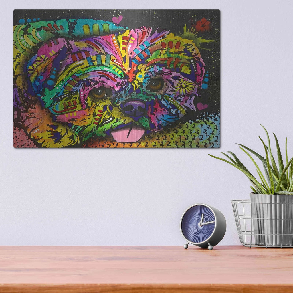 'Pooped Pupper' by Dean Russo – Metal Wall Art, 16x12 room view