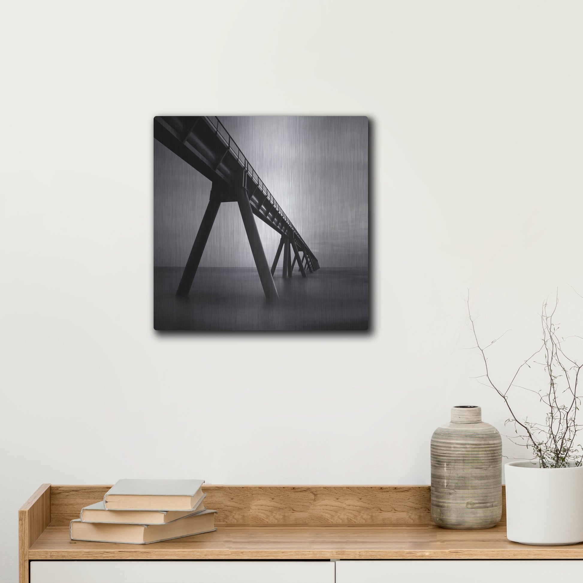 Luxe Metal Art 'Wharf de la Salie' by Nina Papiorek, Metal Wall Art,12x12