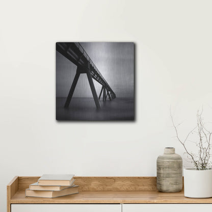 Luxe Metal Art 'Wharf de la Salie' by Nina Papiorek, Metal Wall Art,12x12