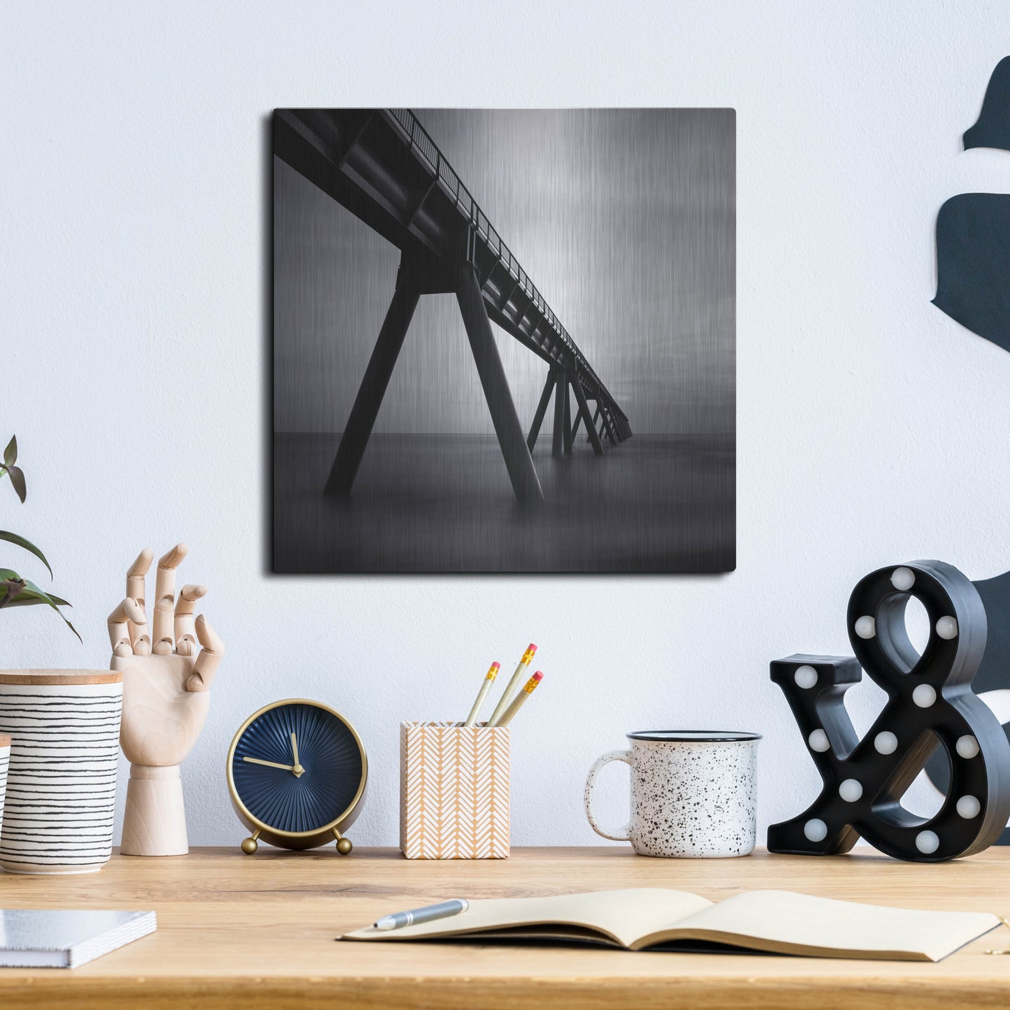 Luxe Metal Art 'Wharf de la Salie' by Nina Papiorek, Metal Wall Art,12x12