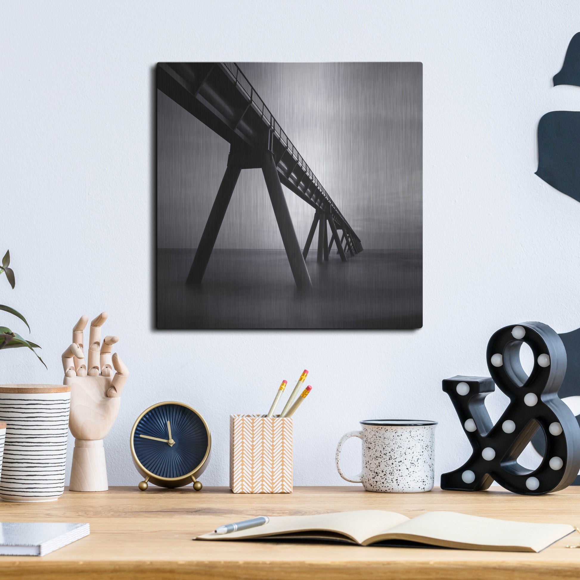 Luxe Metal Art 'Wharf de la Salie' by Nina Papiorek, Metal Wall Art,12x12