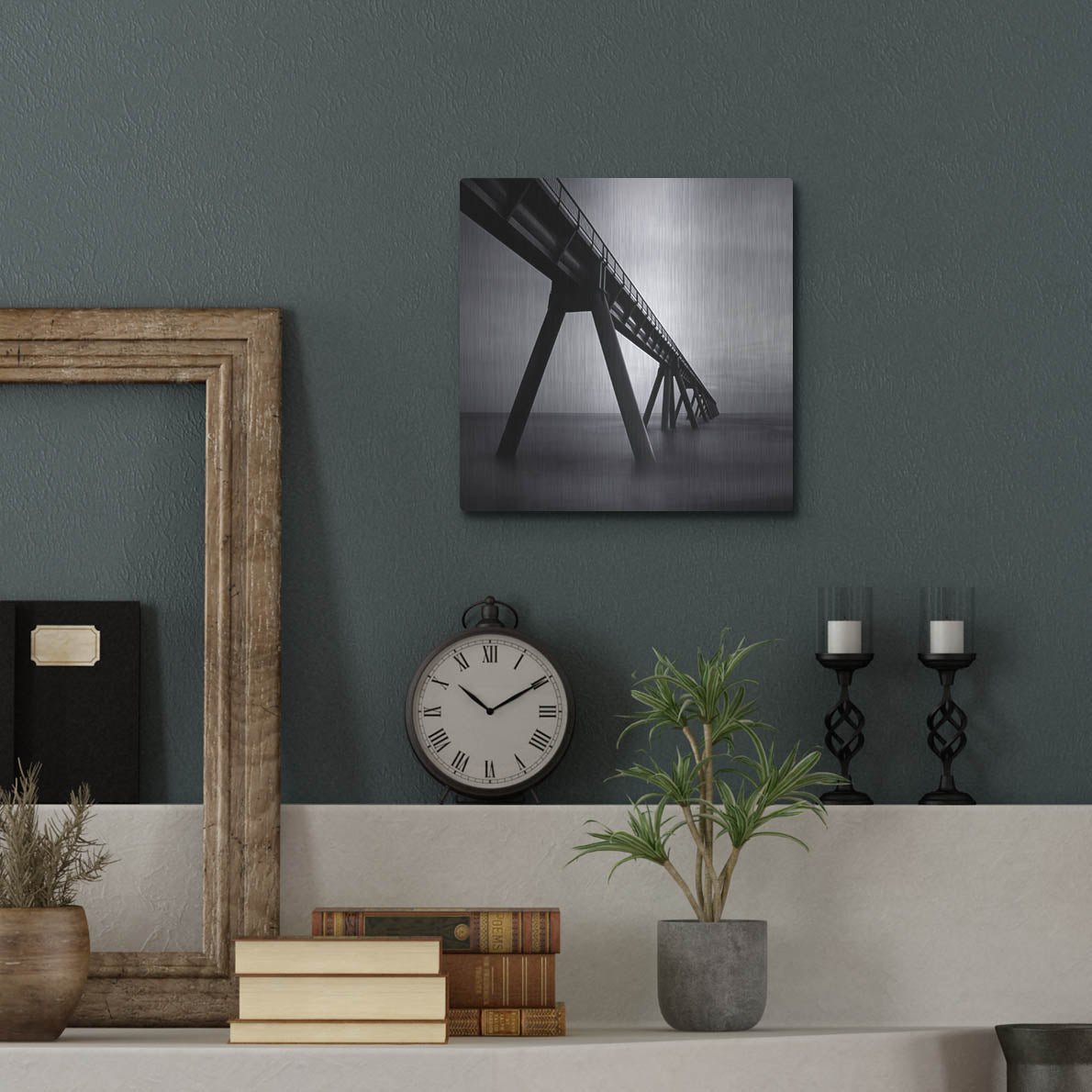 Luxe Metal Art 'Wharf de la Salie' by Nina Papiorek, Metal Wall Art,12x12