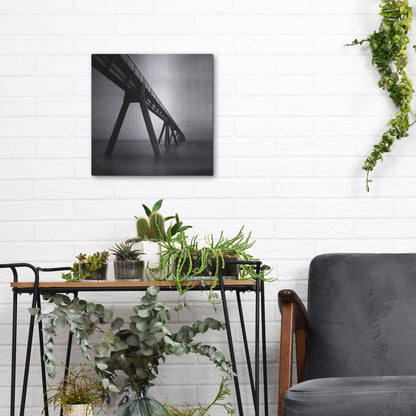 Luxe Metal Art 'Wharf de la Salie' by Nina Papiorek, Metal Wall Art,12x12