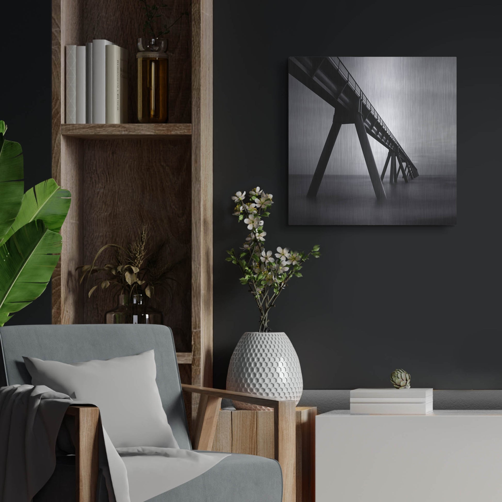 Luxe Metal Art 'Wharf de la Salie' by Nina Papiorek, Metal Wall Art,24x24