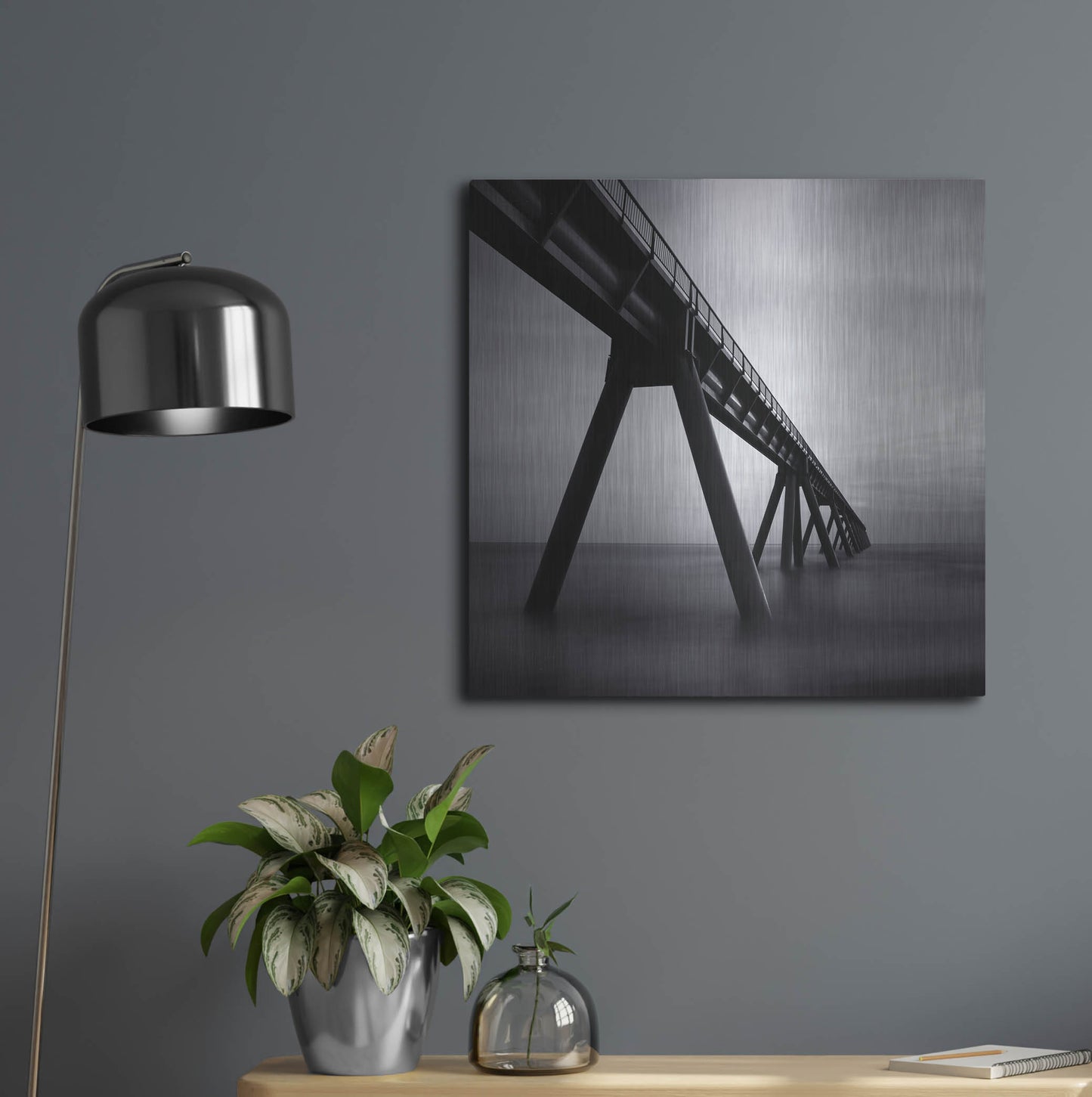 Luxe Metal Art 'Wharf de la Salie' by Nina Papiorek, Metal Wall Art,24x24