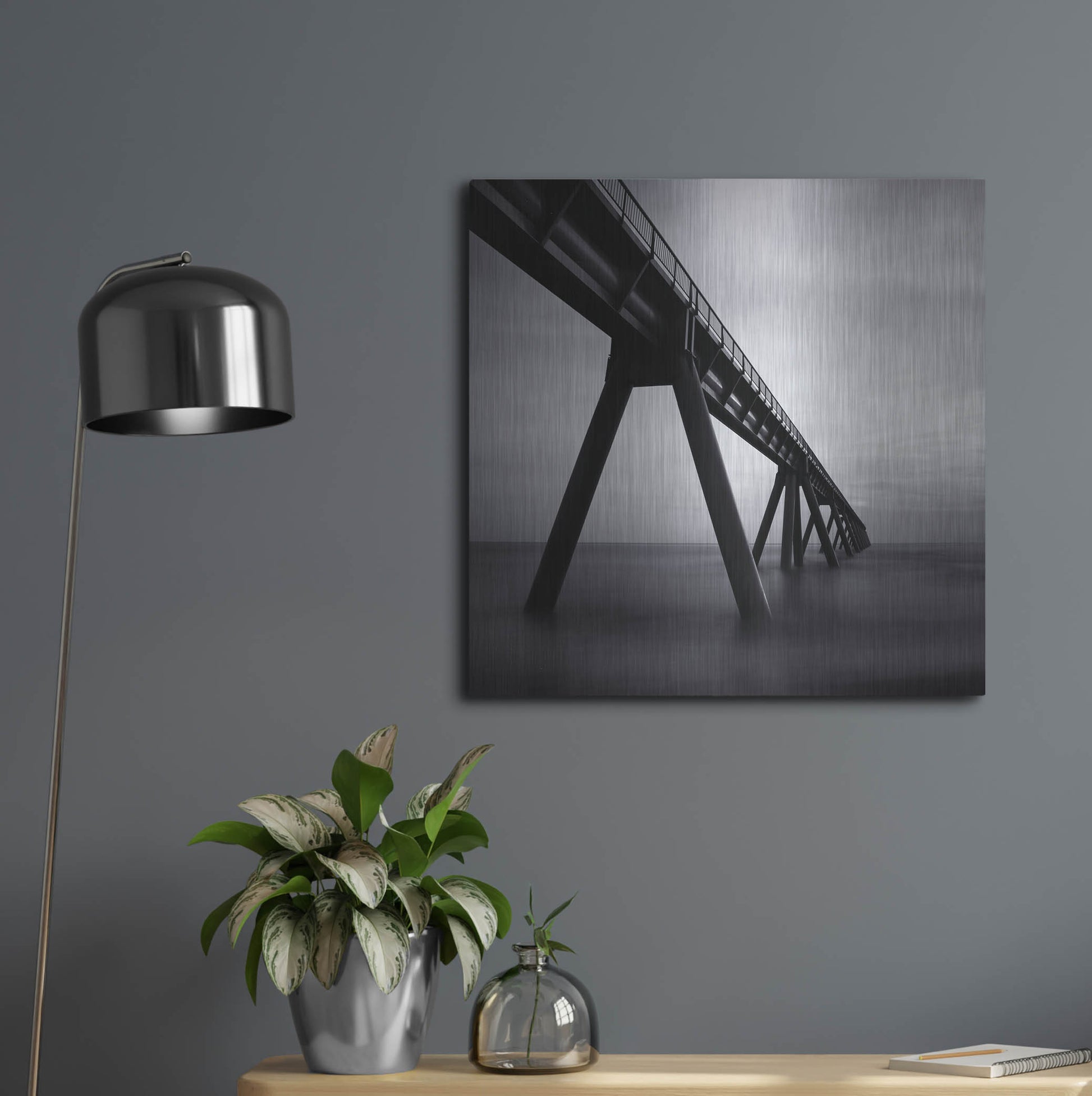 Luxe Metal Art 'Wharf de la Salie' by Nina Papiorek, Metal Wall Art,24x24