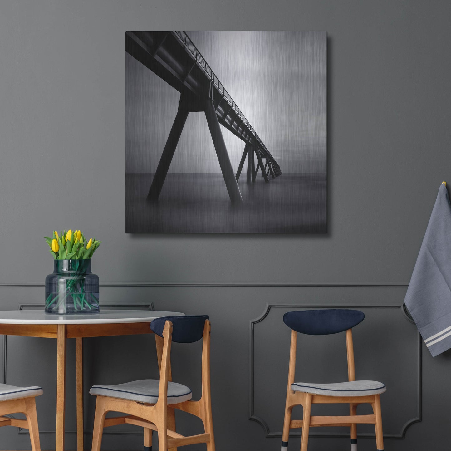 Luxe Metal Art 'Wharf de la Salie' by Nina Papiorek, Metal Wall Art,36x36