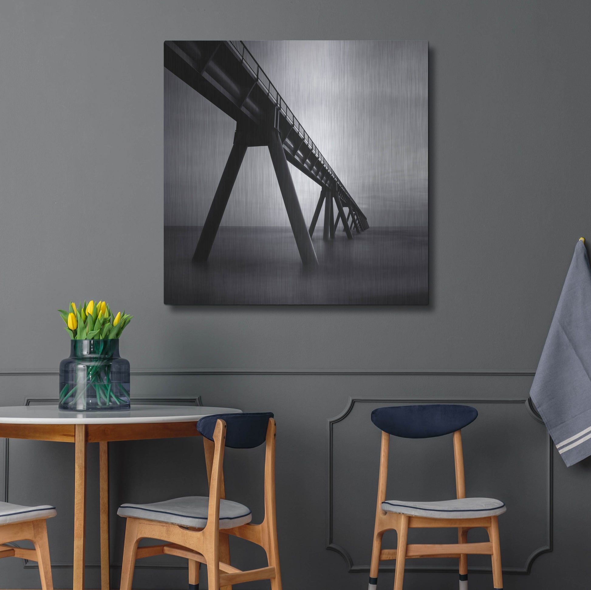 Luxe Metal Art 'Wharf de la Salie' by Nina Papiorek, Metal Wall Art,36x36