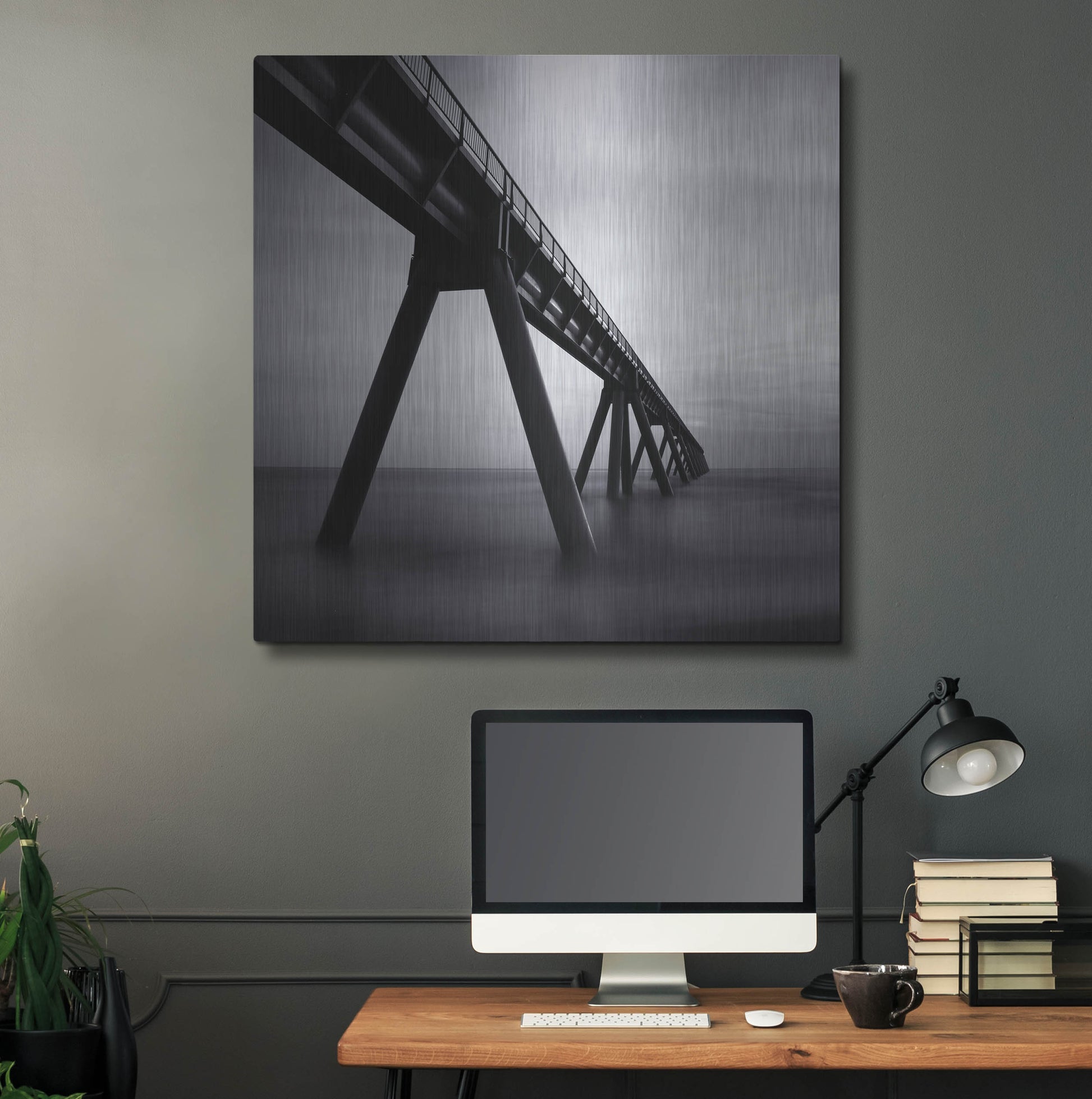 Luxe Metal Art 'Wharf de la Salie' by Nina Papiorek, Metal Wall Art,36x36