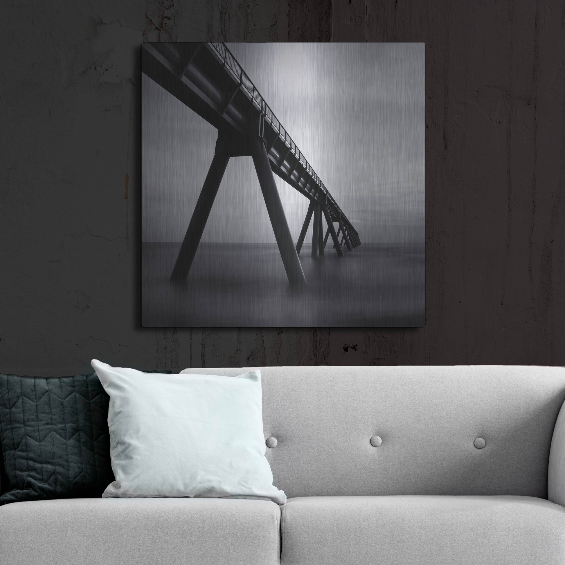 Luxe Metal Art 'Wharf de la Salie' by Nina Papiorek, Metal Wall Art,36x36