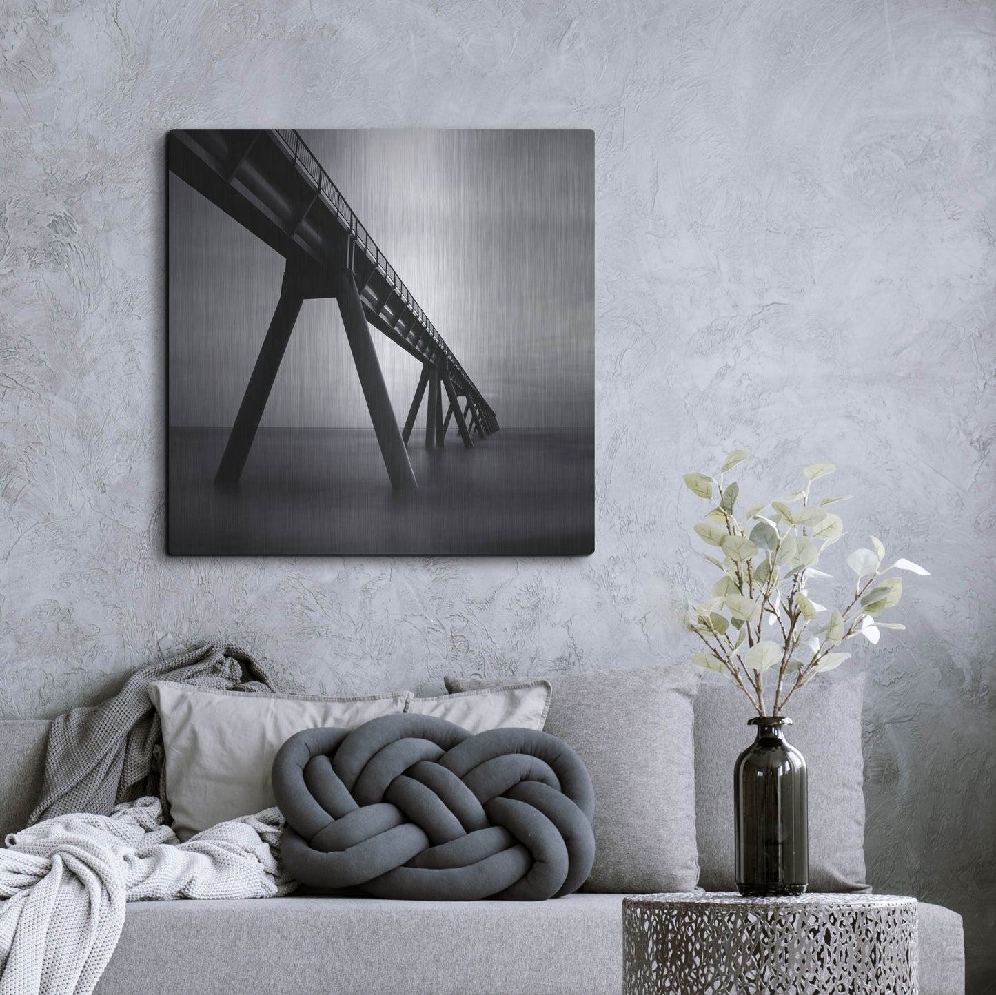 Luxe Metal Art 'Wharf de la Salie' by Nina Papiorek, Metal Wall Art,36x36