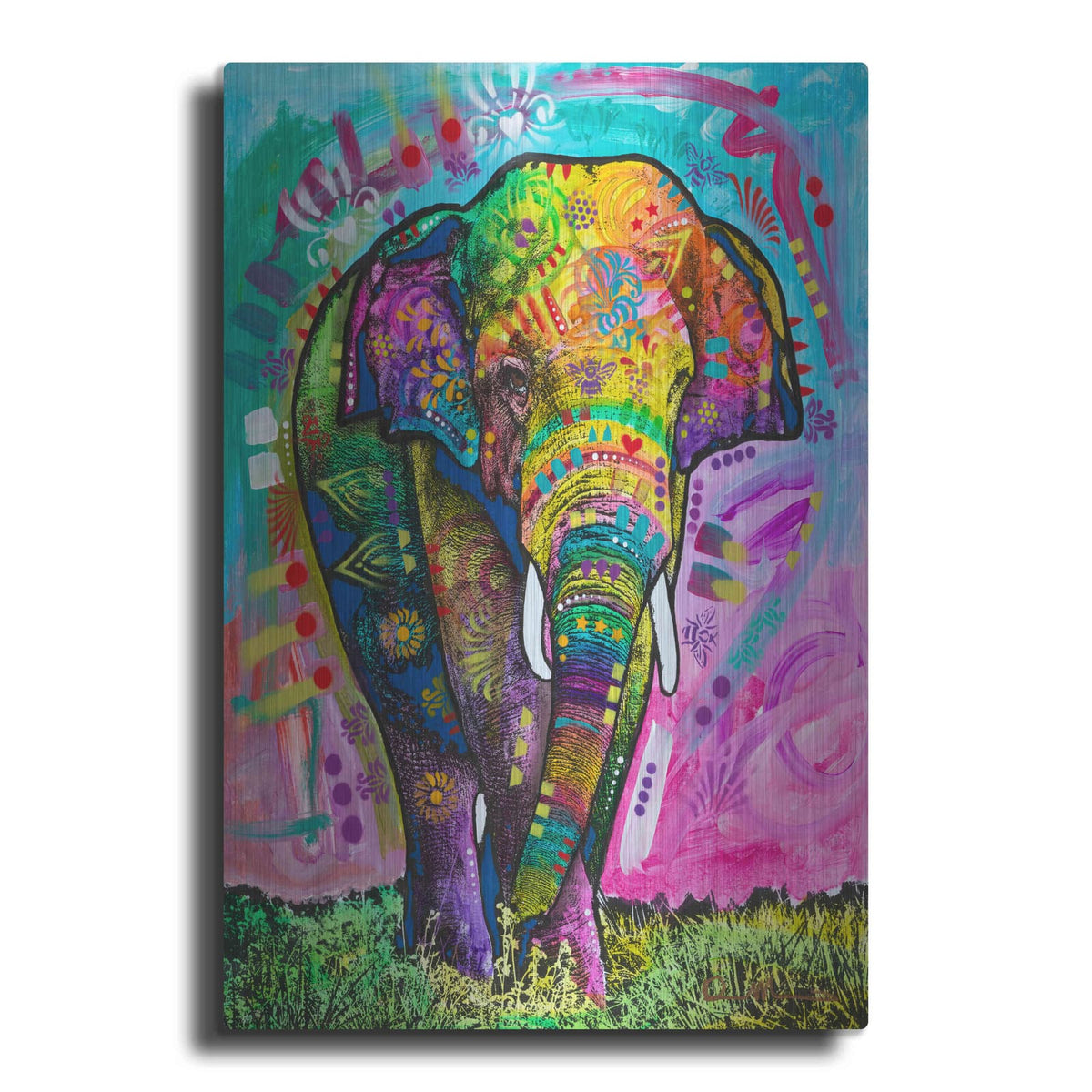 'Indian Elephant' by Dean Russo – Metal Wall Art