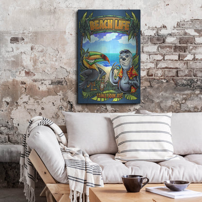 Luxe Metal Art 'Beach Life' by Flyland Designs, Metal Wall Art,24x36