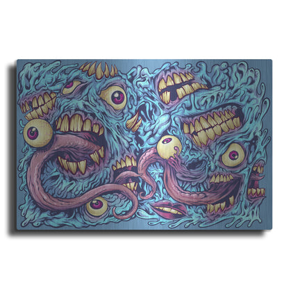Luxe Metal Art 'Eyeballs and Teeth Pattern' by Flyland Designs, Metal Wall Art