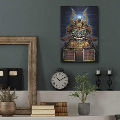 Luxe Metal Art 'Samurai' by Flyland Designs, Metal Wall Art,12x16