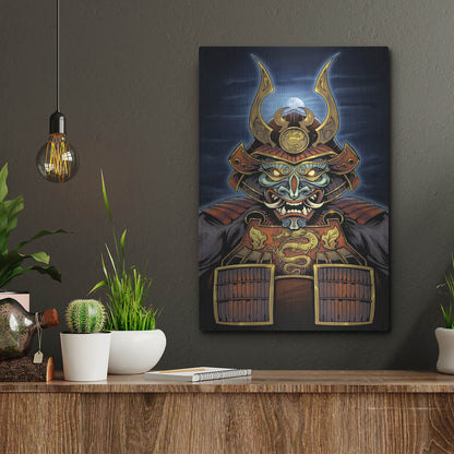 Luxe Metal Art 'Samurai' by Flyland Designs, Metal Wall Art,12x16