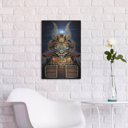 Luxe Metal Art 'Samurai' by Flyland Designs, Metal Wall Art,16x24
