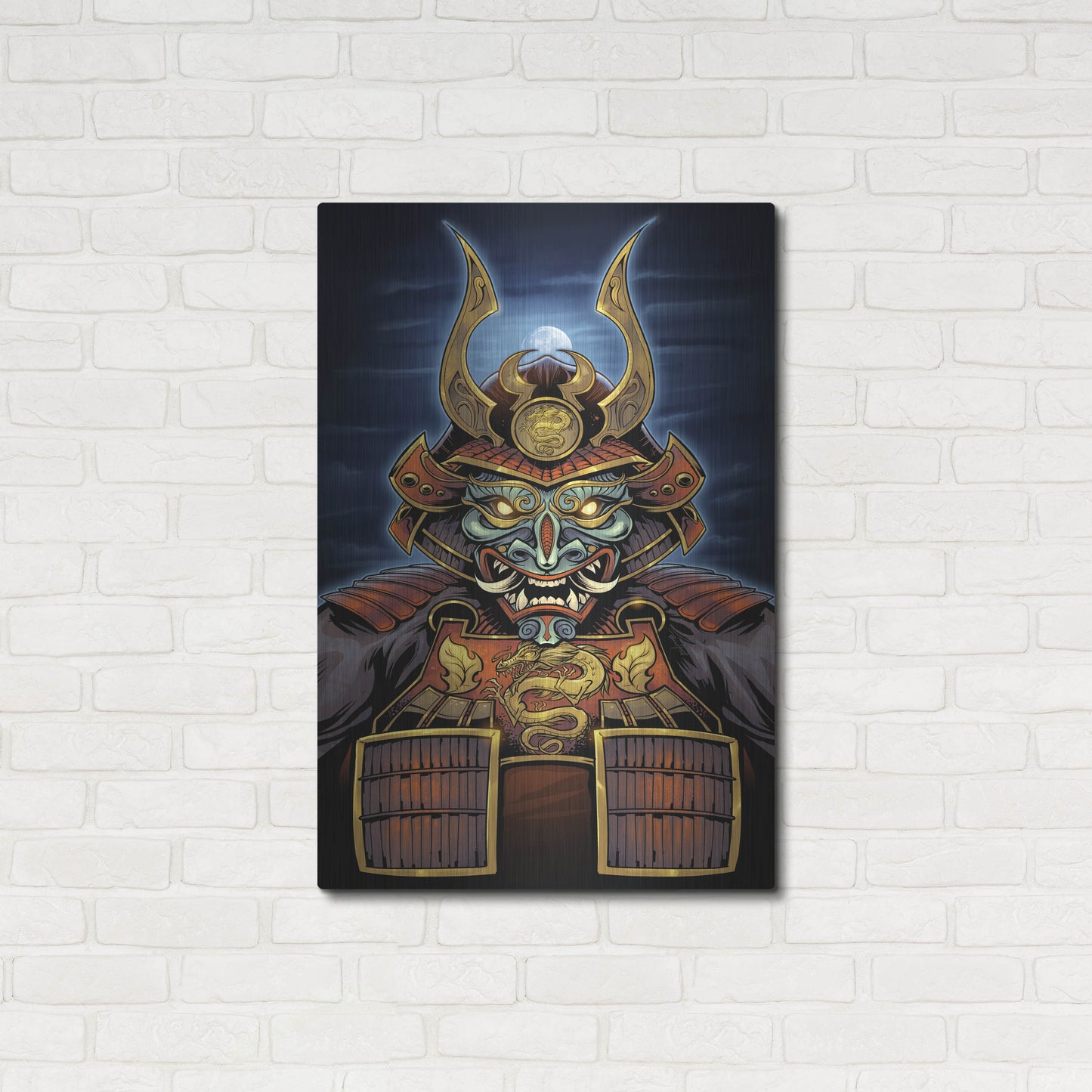 Luxe Metal Art 'Samurai' by Flyland Designs, Metal Wall Art,24x36