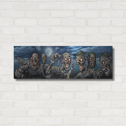 Luxe Metal Art 'Zombies Banner' by Flyland Designs, Metal Wall Art,36x12