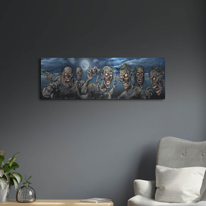 Luxe Metal Art 'Zombies Banner' by Flyland Designs, Metal Wall Art,36x12