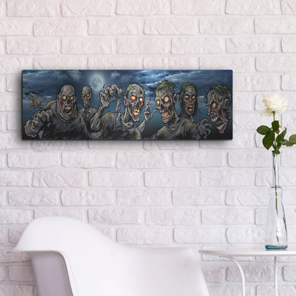 Luxe Metal Art 'Zombies Banner' by Flyland Designs, Metal Wall Art,36x12