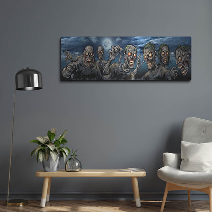 Luxe Metal Art 'Zombies Banner' by Flyland Designs, Metal Wall Art,48x16