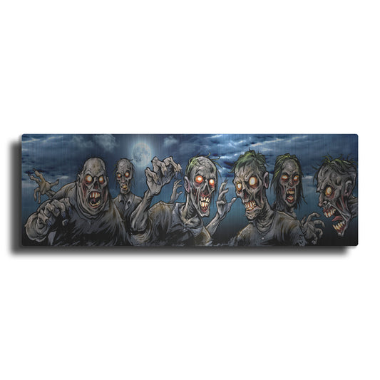 Luxe Metal Art 'Zombies Banner' by Flyland Designs, Metal Wall Art