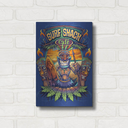 Luxe Metal Art 'Big Kahuna Tiki Man Licensing' by Flyland Designs, Metal Wall Art,12x16