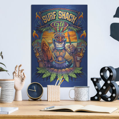 Luxe Metal Art 'Big Kahuna Tiki Man Licensing' by Flyland Designs, Metal Wall Art,12x16