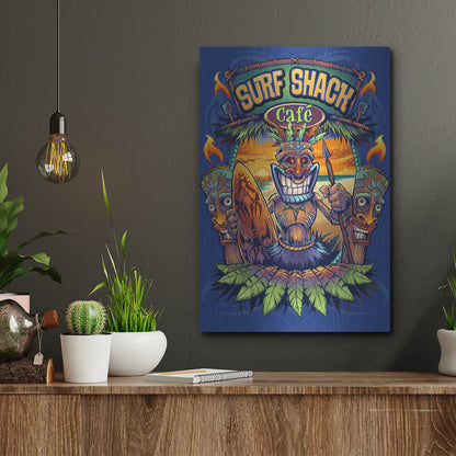 Luxe Metal Art 'Big Kahuna Tiki Man Licensing' by Flyland Designs, Metal Wall Art,12x16