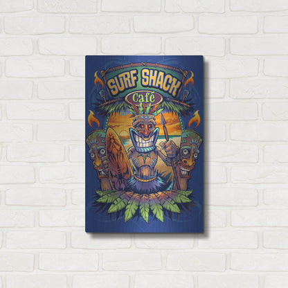 Luxe Metal Art 'Big Kahuna Tiki Man Licensing' by Flyland Designs, Metal Wall Art,16x24