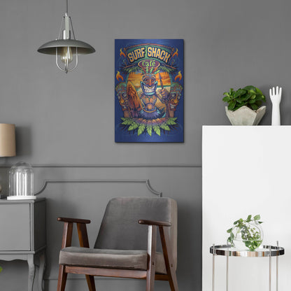 Luxe Metal Art 'Big Kahuna Tiki Man Licensing' by Flyland Designs, Metal Wall Art,16x24