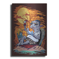 Luxe Metal Art 'Halloween At The Beach - Dracula' by Flyland Designs, Metal Wall Art