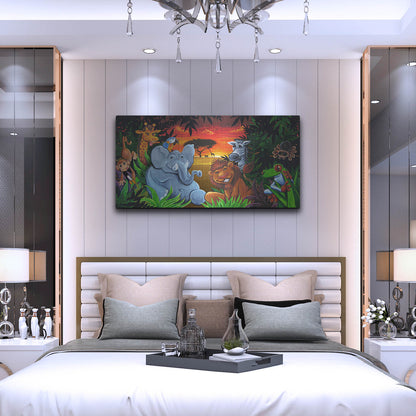 Luxe Metal Art 'Jungle Mural' by Flyland Designs, Metal Wall Art,48x24