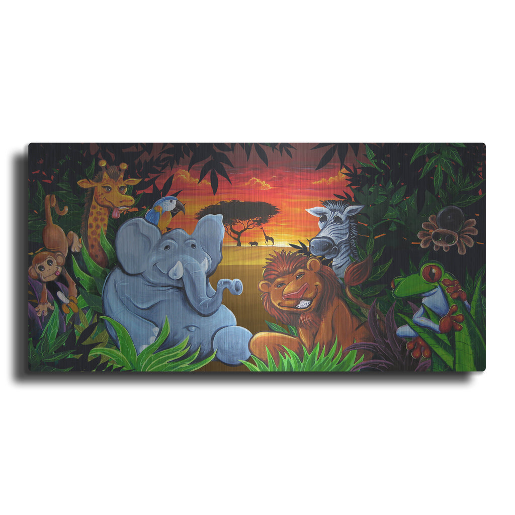Luxe Metal Art 'Jungle Mural' by Flyland Designs, Metal Wall Art