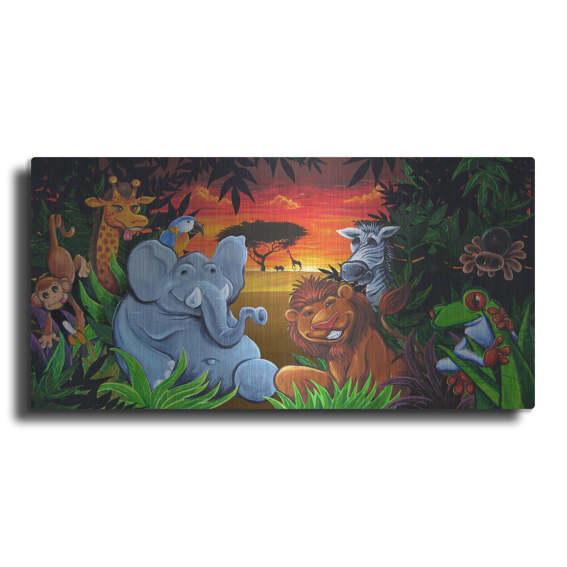Luxe Metal Art 'Jungle Mural' by Flyland Designs, Metal Wall Art