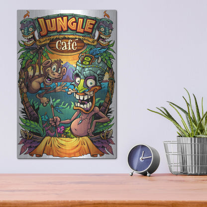 Luxe Metal Art 'JungleCafe Amazon' by Flyland Designs, Metal Wall Art,12x16