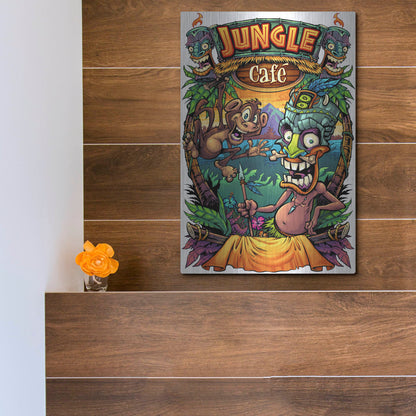 Luxe Metal Art 'JungleCafe Amazon' by Flyland Designs, Metal Wall Art,12x16